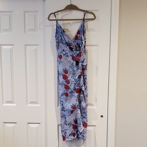 Bardot light blue floral sinch waisted dress size xs